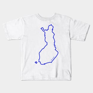 My land Finland map outline Kids T-Shirt